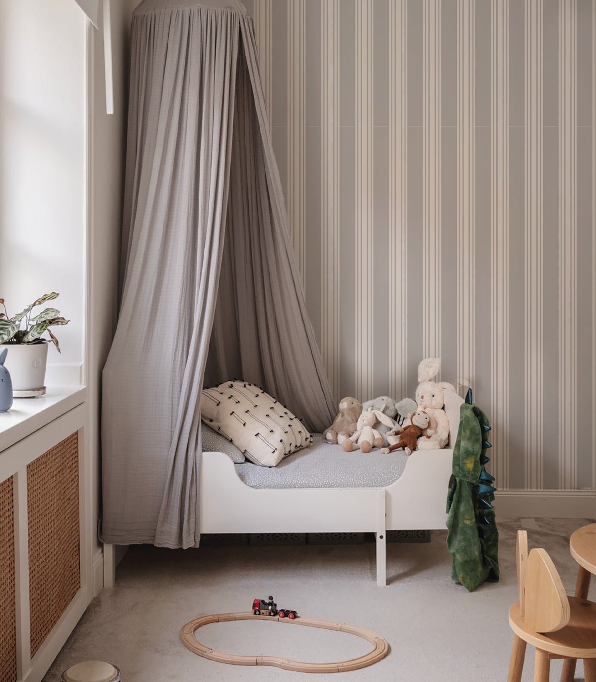 Tapeta Woven Stripe Cool Gray - Wallcolors®