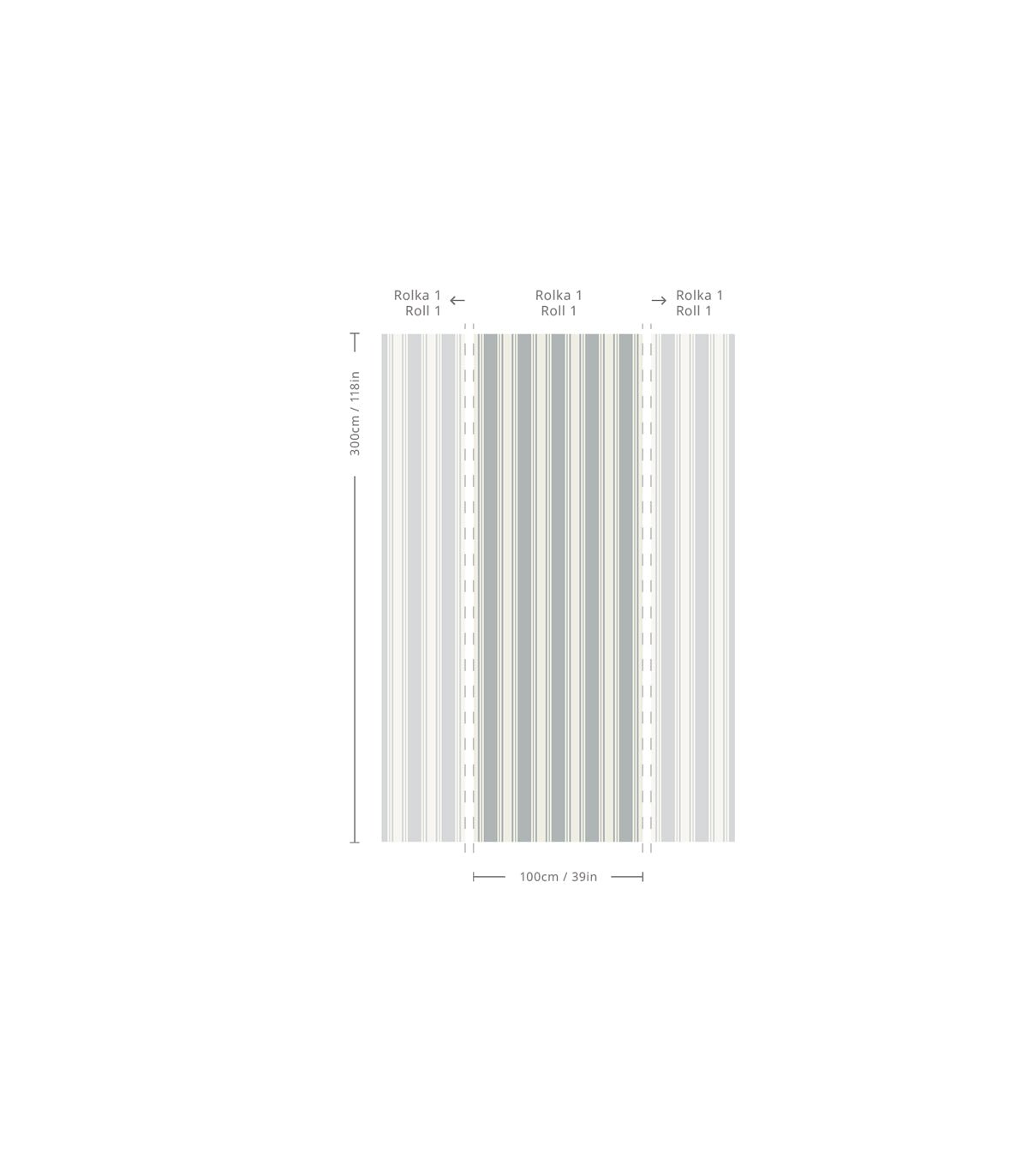 Tapeta Woven Stripe Steel Gray - Wallcolors®