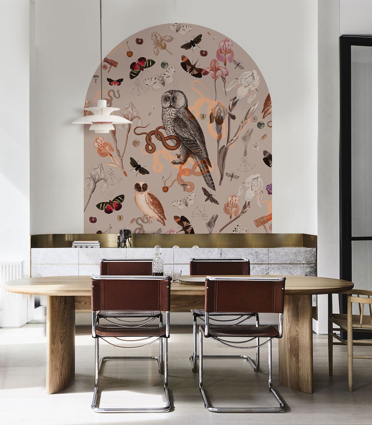 Arch Pink Owls - Wallcolors®