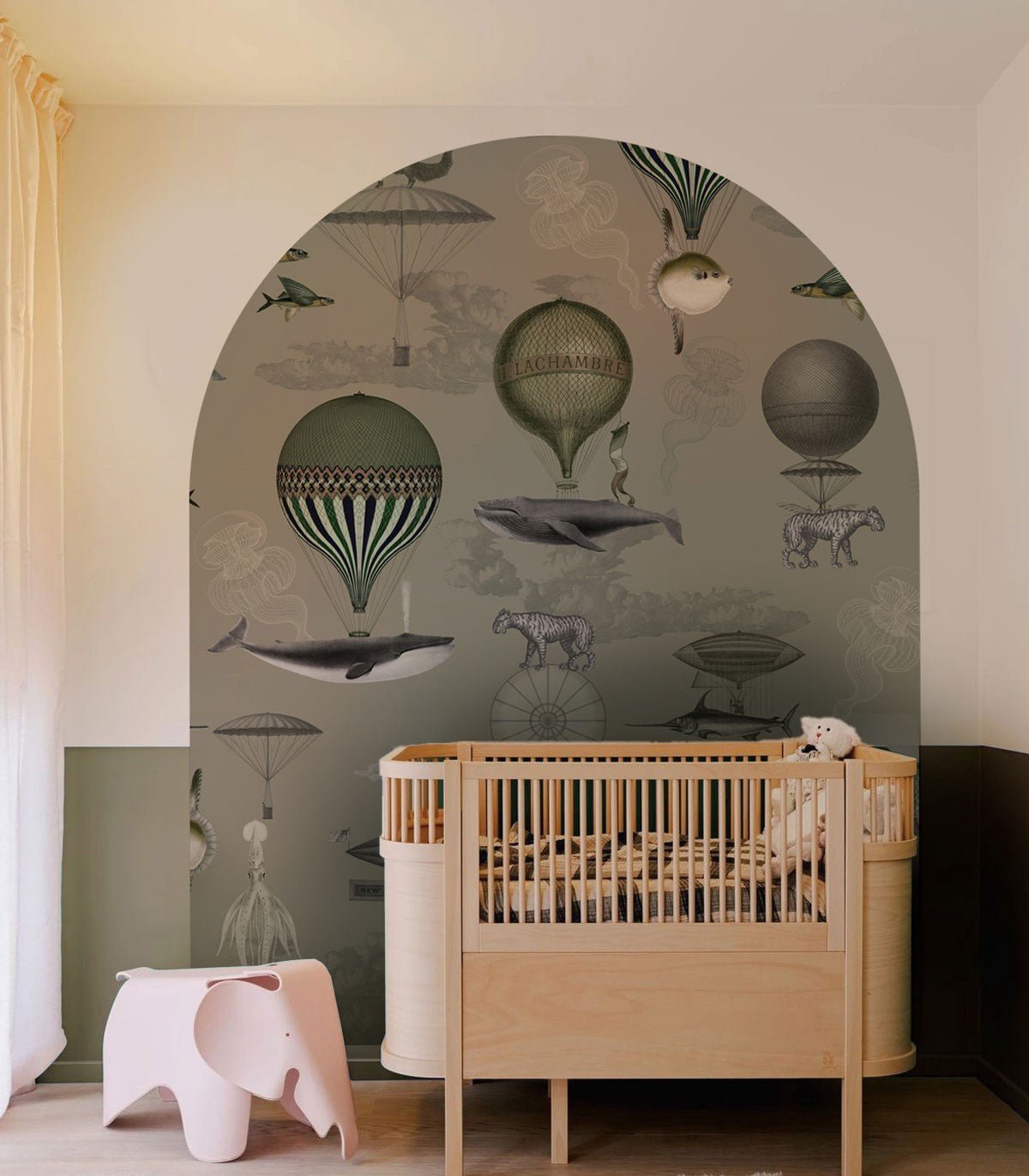 Arch Vintage balloons green - Wallcolors®