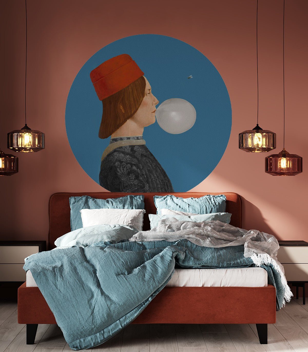 Dots Boy with Bubble Gum blue - Wallcolors®