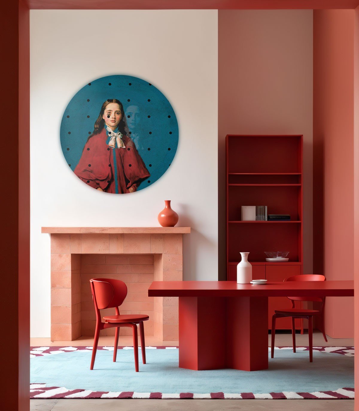 Dots Girl in red - Wallcolors®