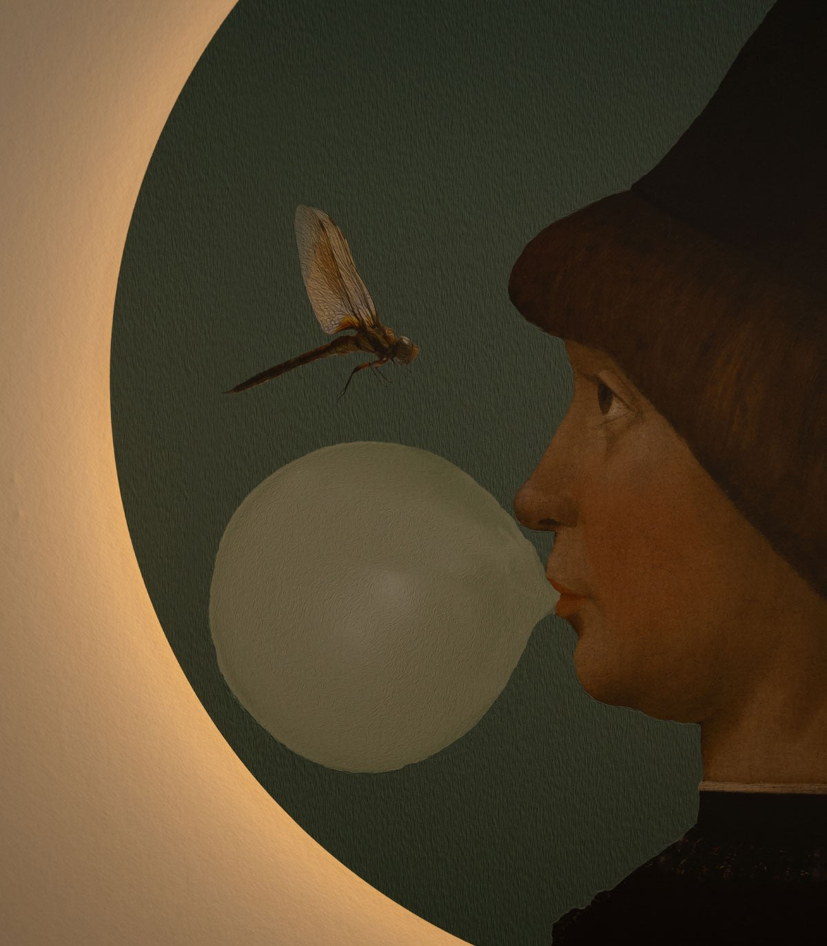 Dots Lighting Boy and Dragonfly