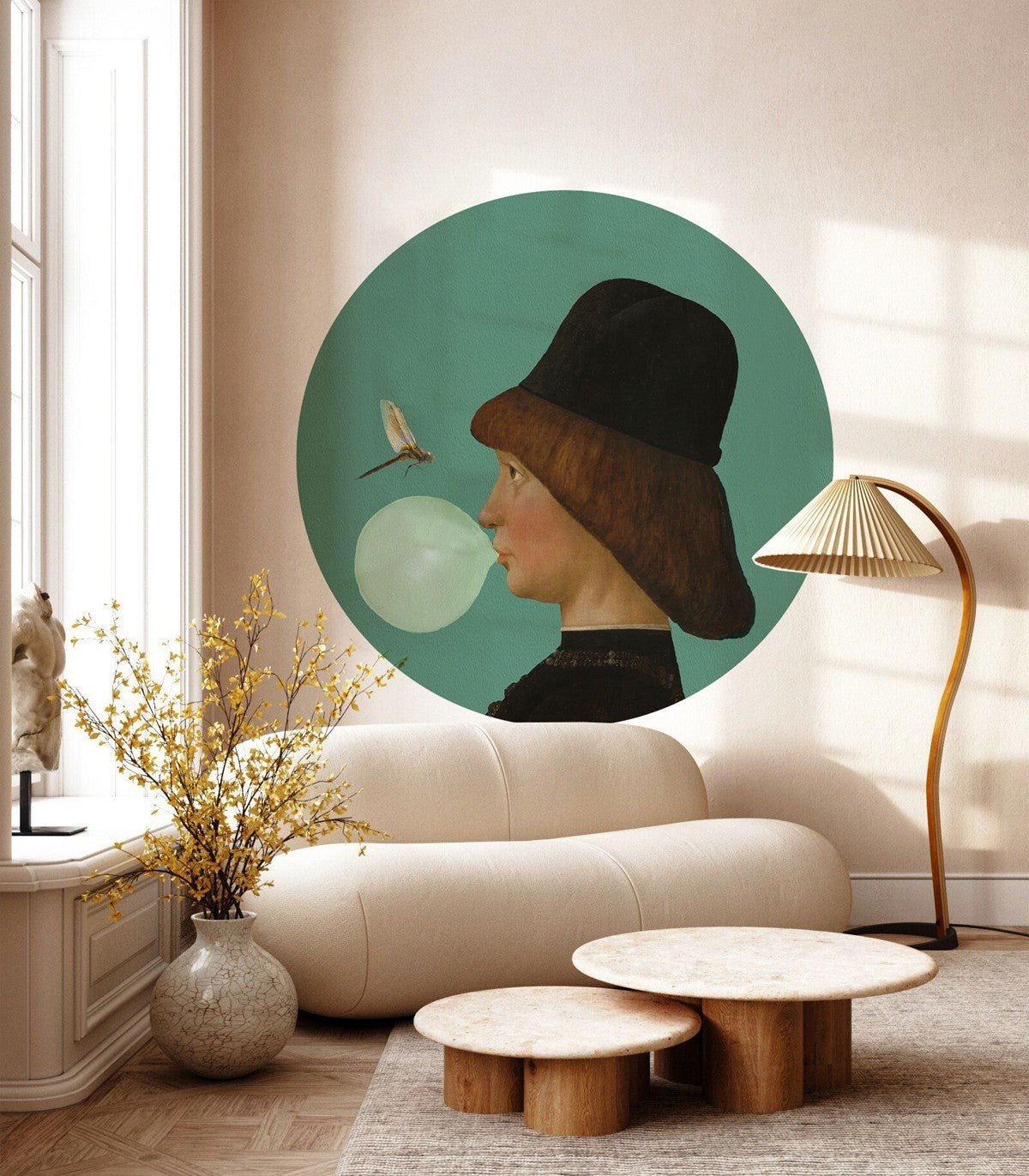 Dots Lighting Boy and Dragonfly - Wallcolors®