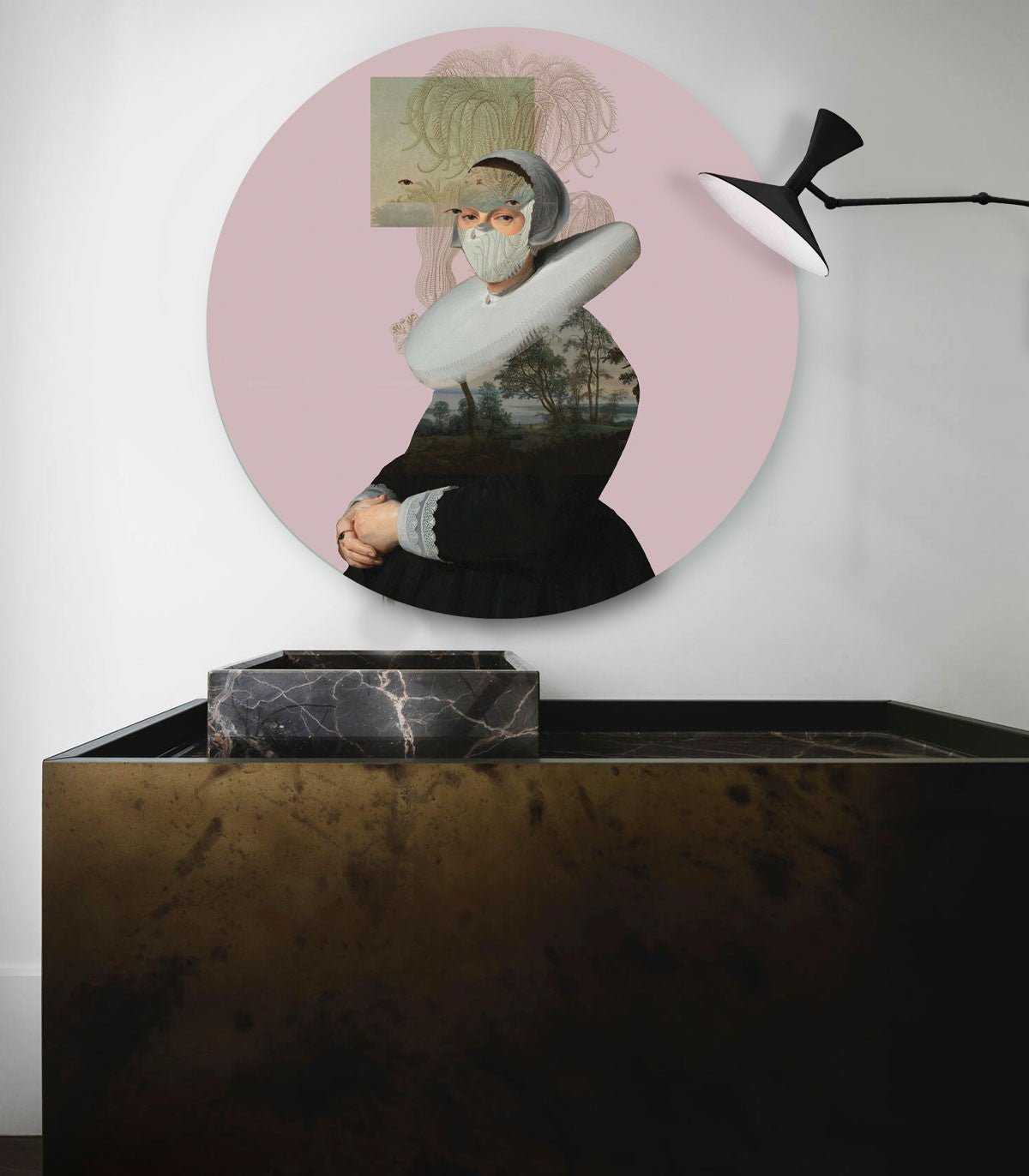 Dots Lighting Landscape Muse Pink - Wallcolors®