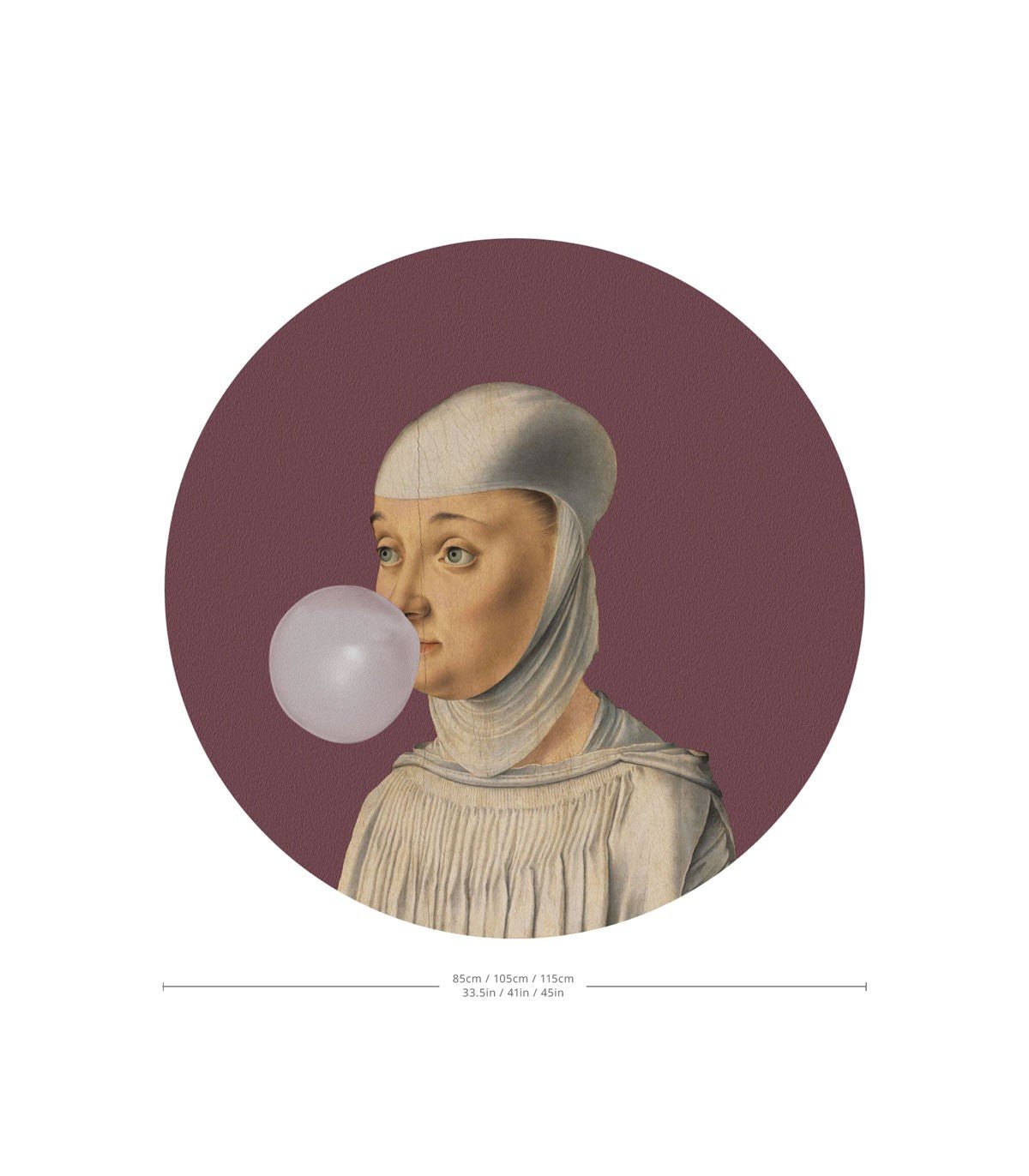 Dots Woman with Bubble Gum Eggplant - Wallcolors®