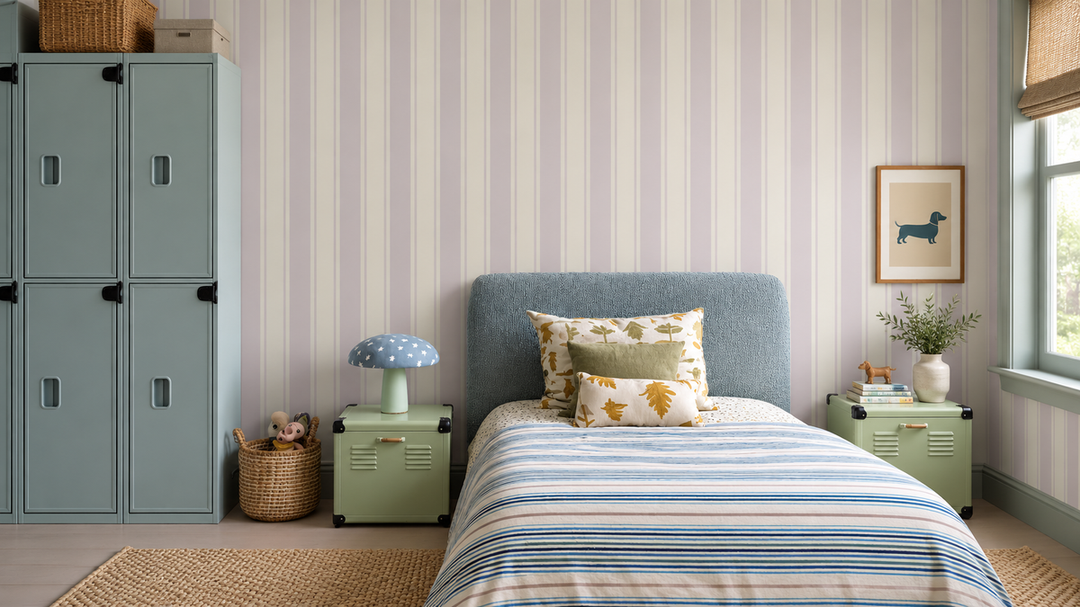 Wallpaper Gentle Stripe Powder Blush