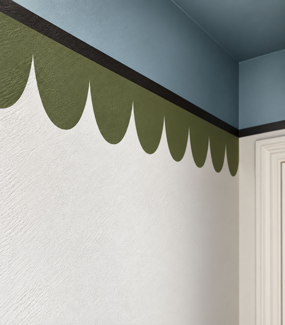 Border Seashell Deep Olive