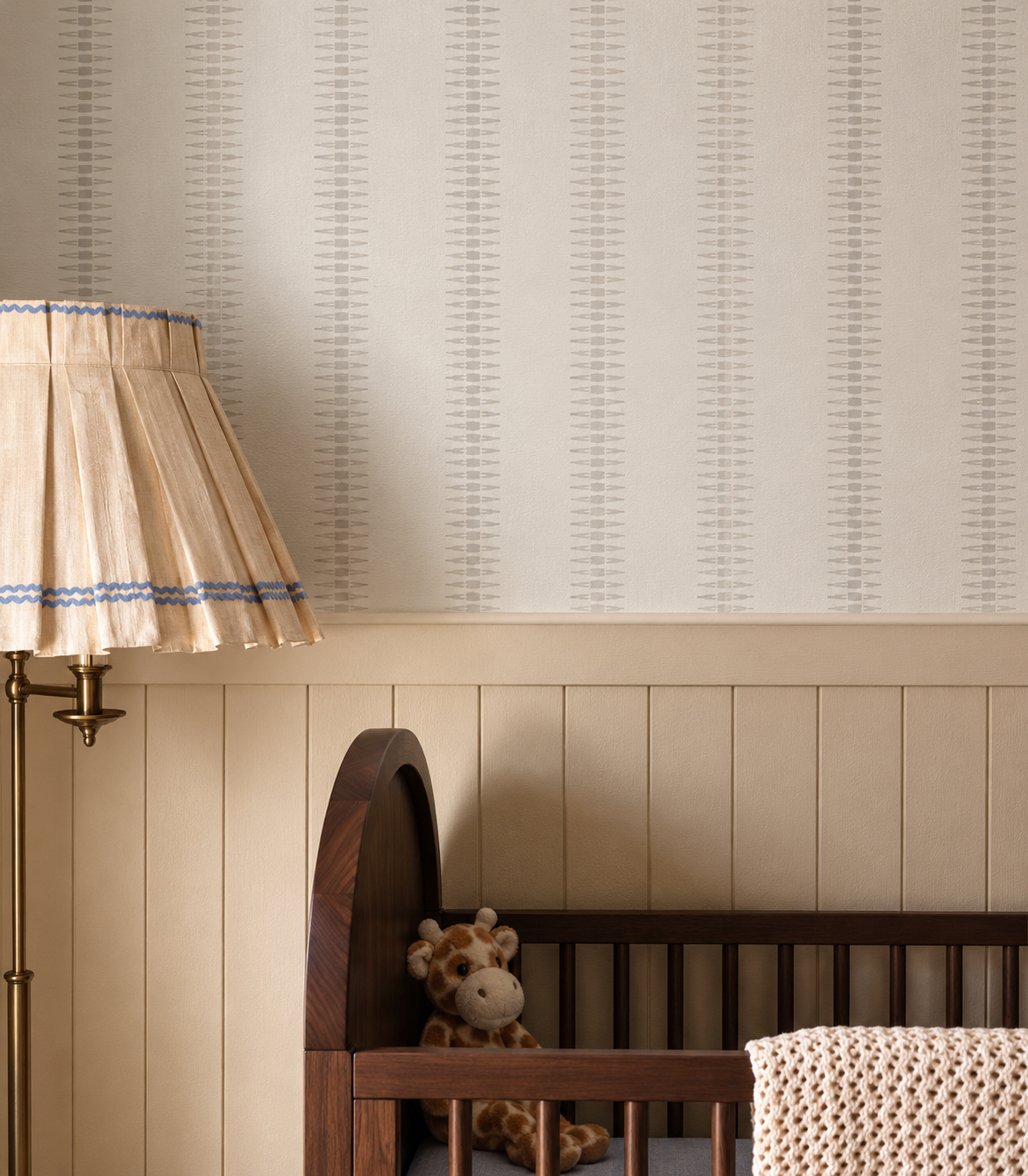 Wallpaper Ornament Line Mist Soft Sand