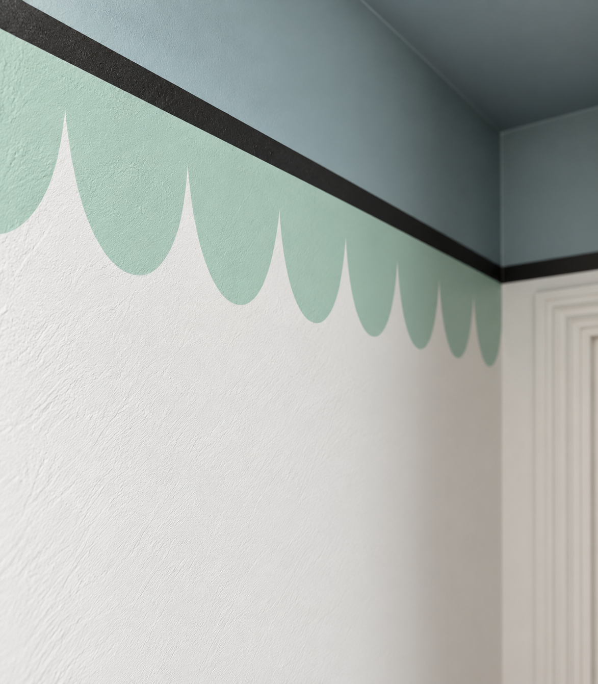 Border Seashell Soft Mint