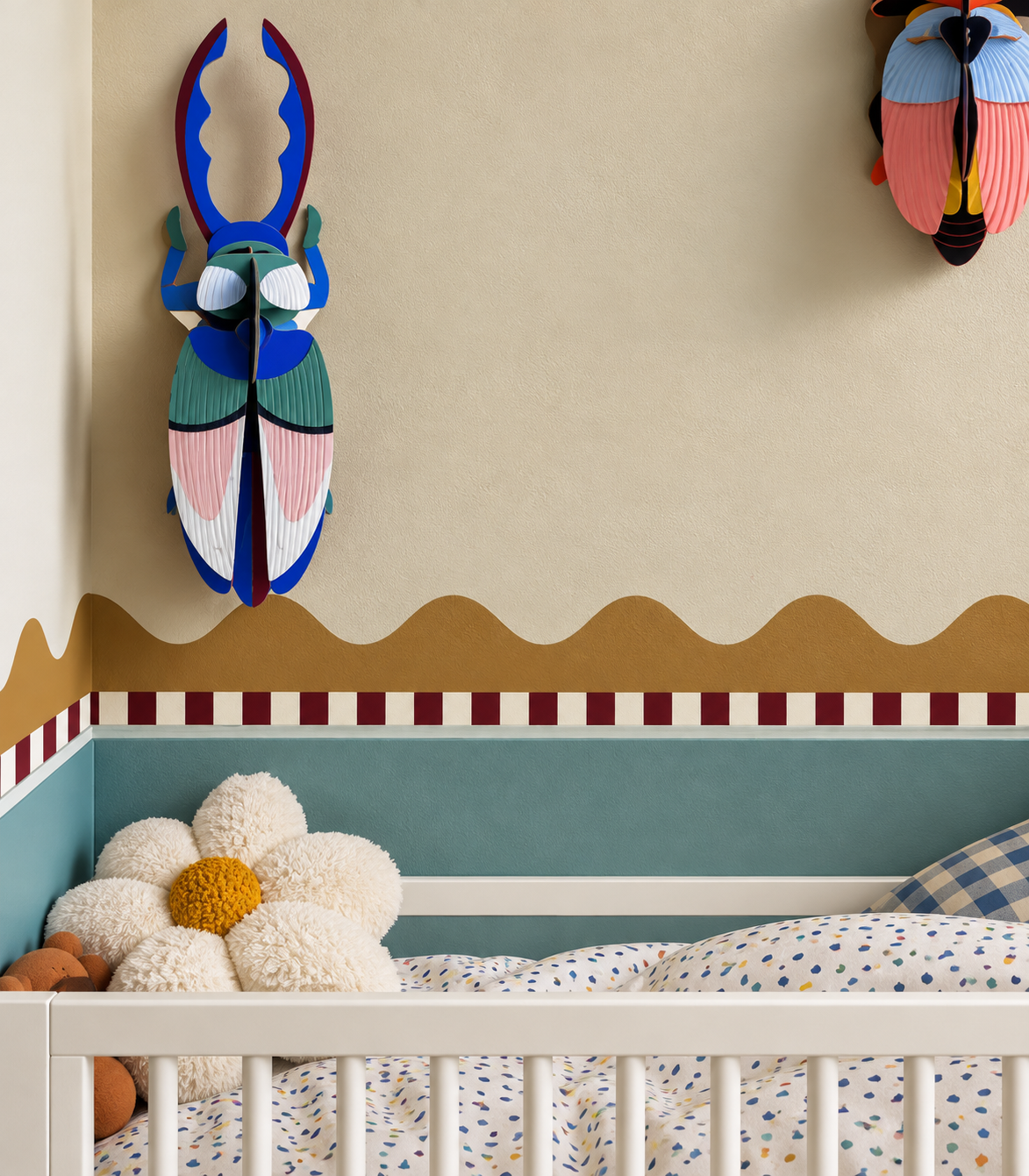 Carta da parati Border Waves Play Honey Amber