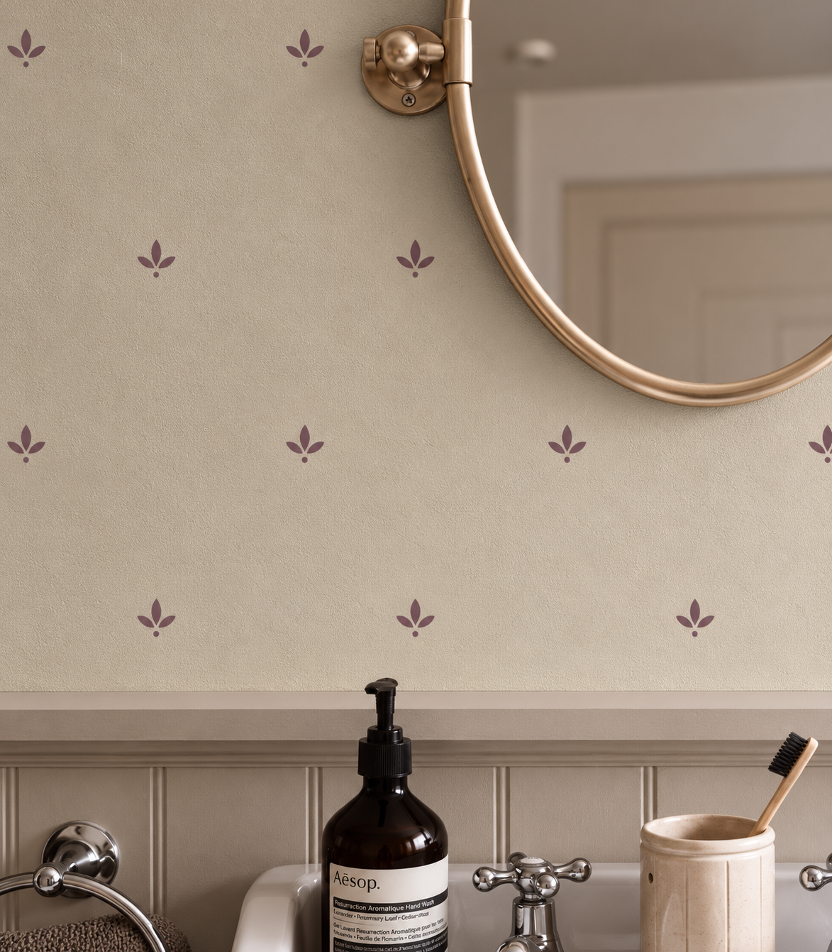 Tapete Tiny Clover Mauve