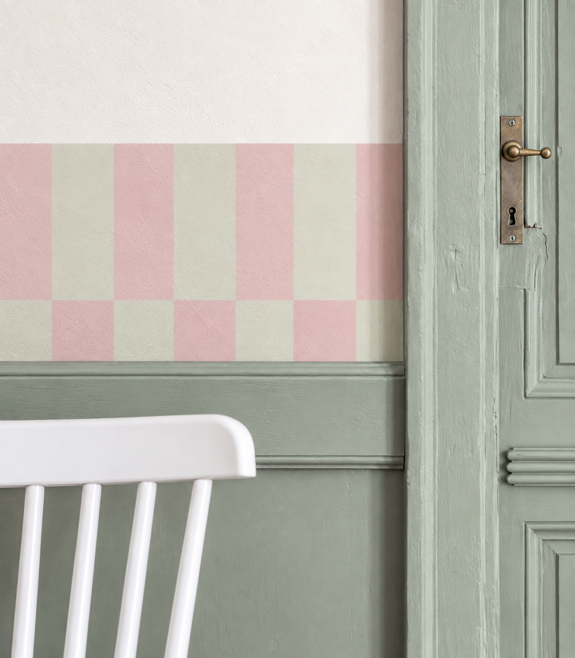 Border Tetris Soft Cream Blush