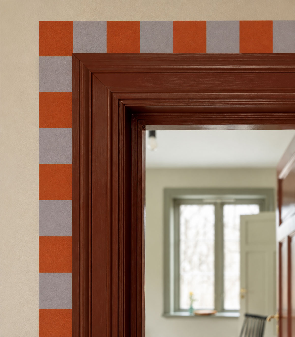Border Square Warm Terracotta