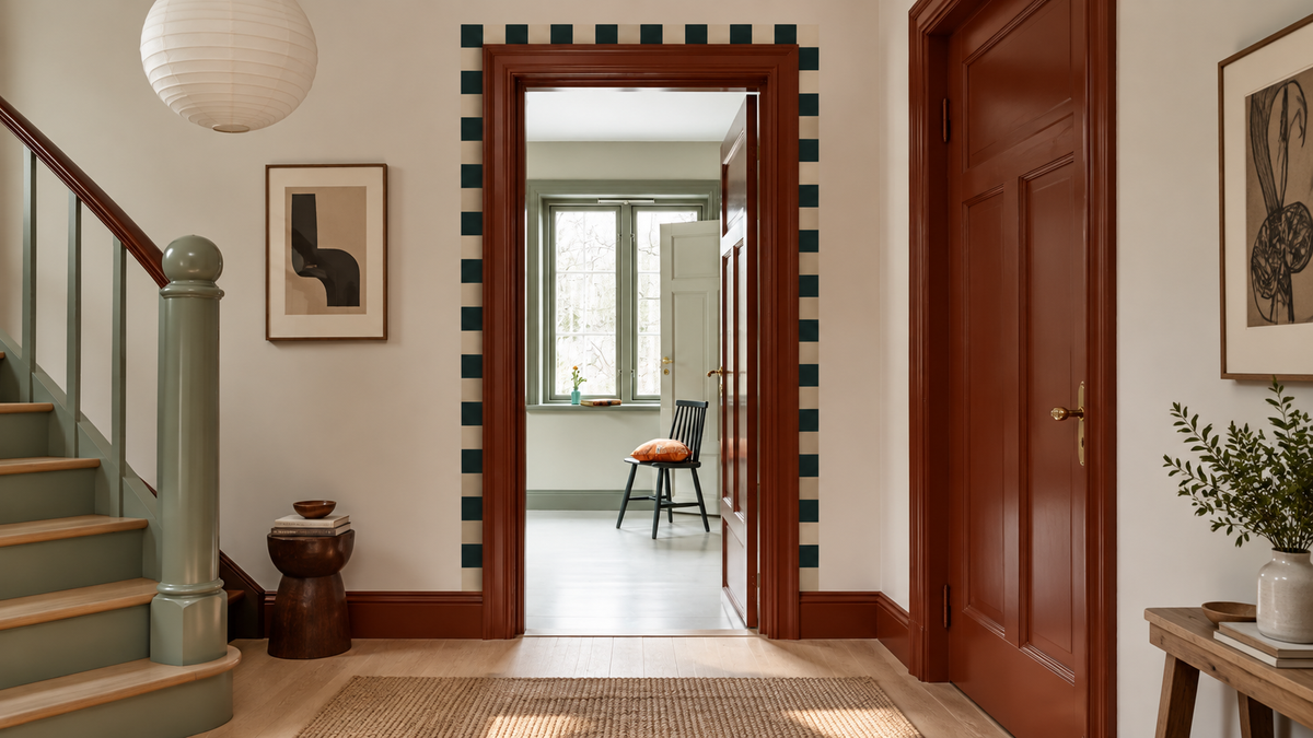 Carta da parati Border Square Deep Teal