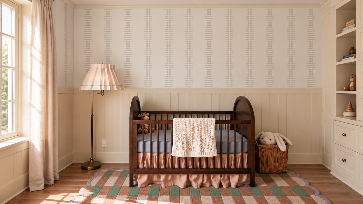 Wallpaper Ornament Line Mist Soft Sand