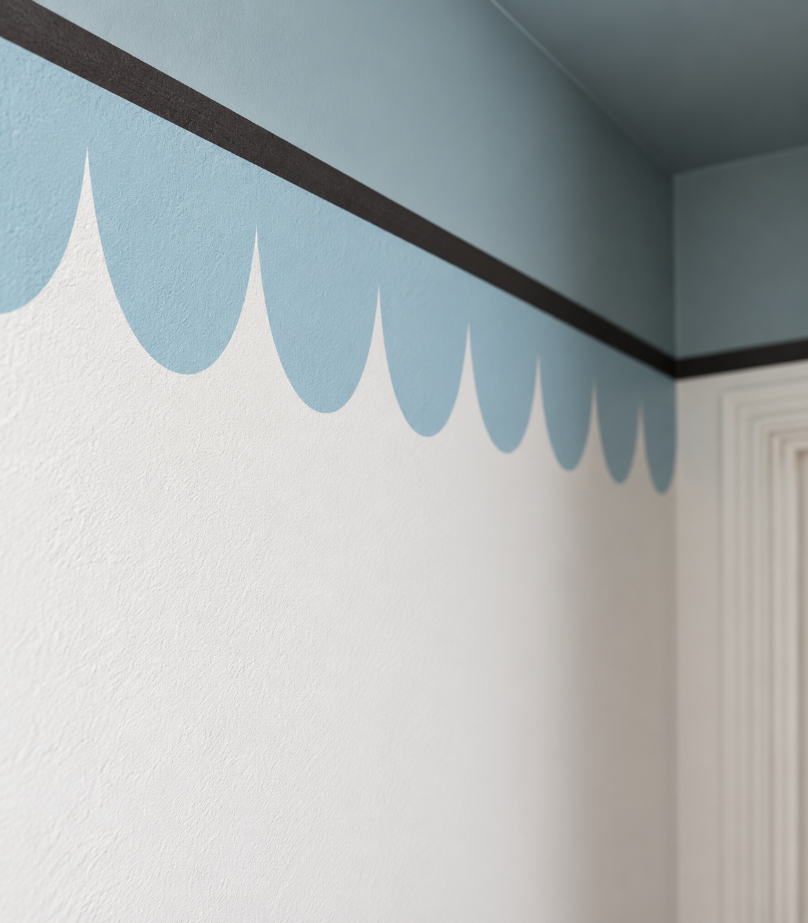 Border Seashell Sky Blue