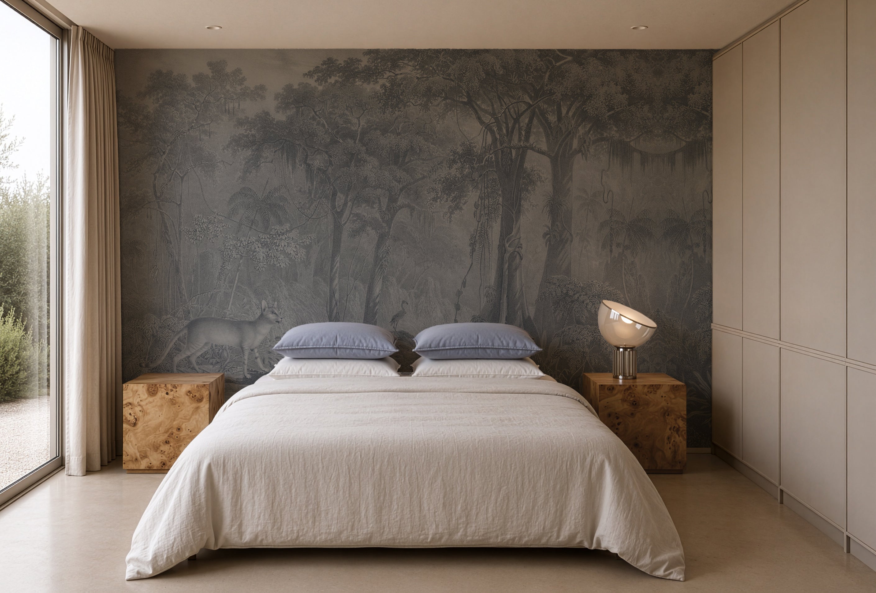 Papel pintado Jungle Cat Blue
