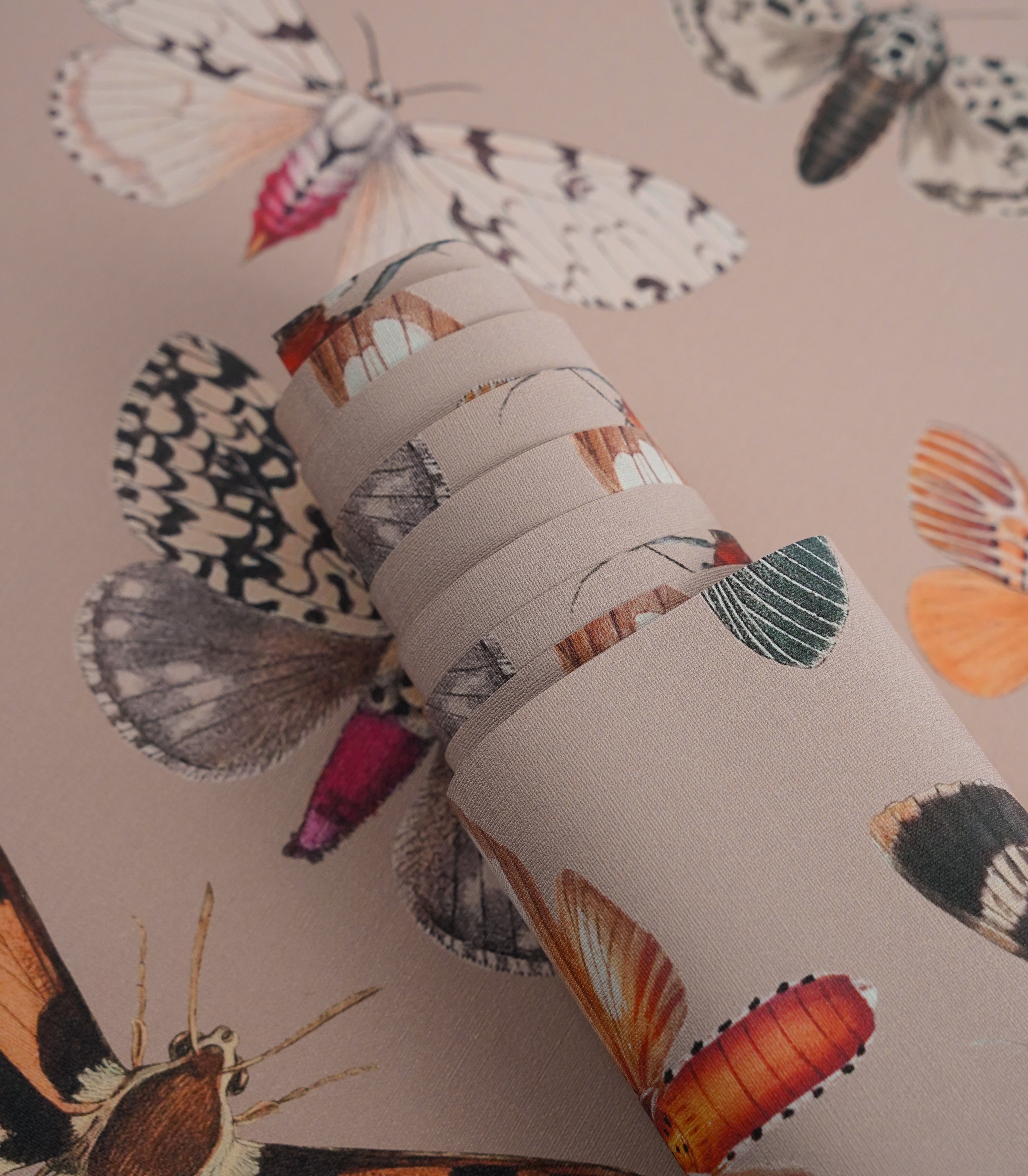 Tapete Colorful Butterfly Pink