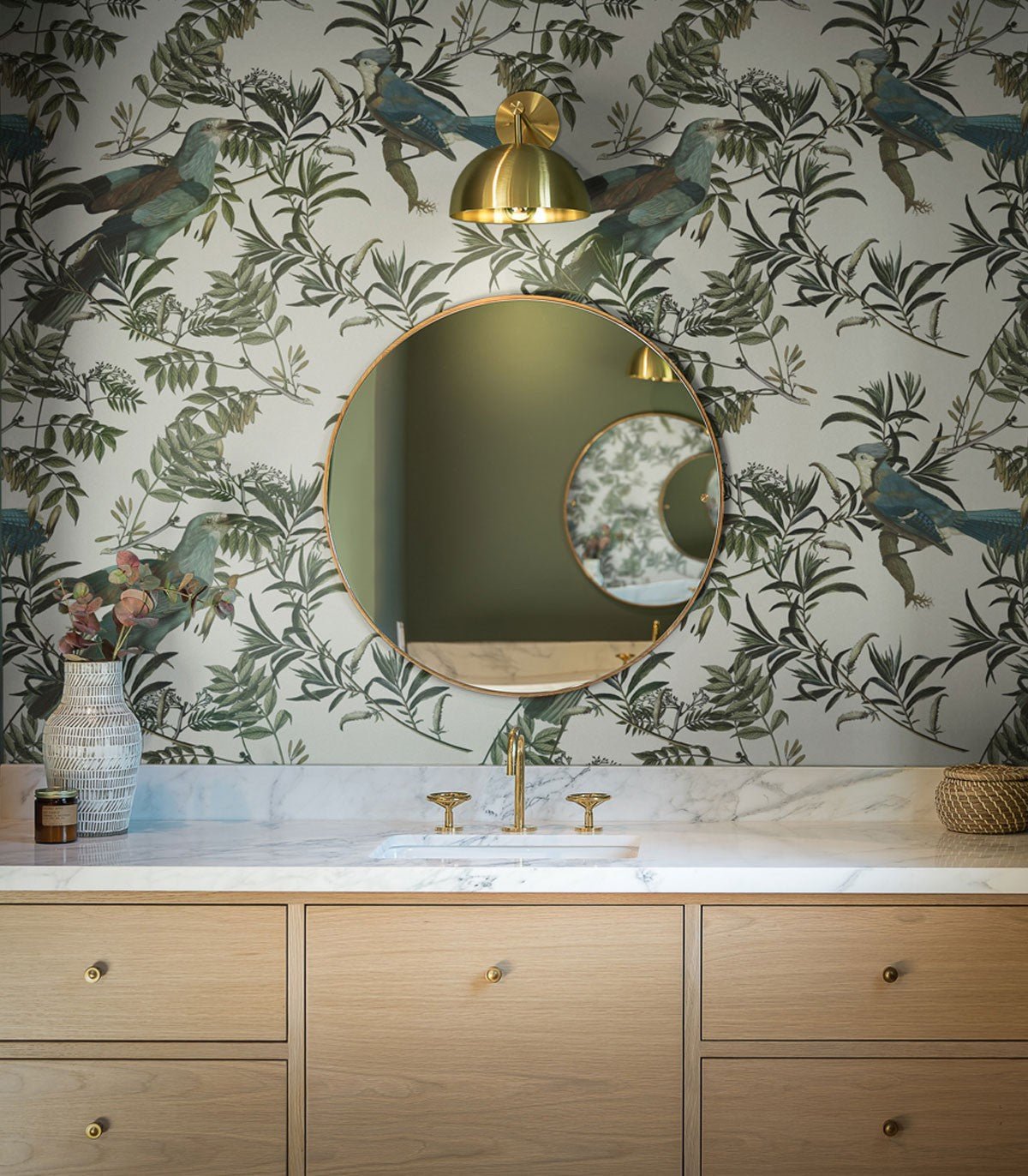 Tapeta Birds in Garden Ecri - Wallcolors®