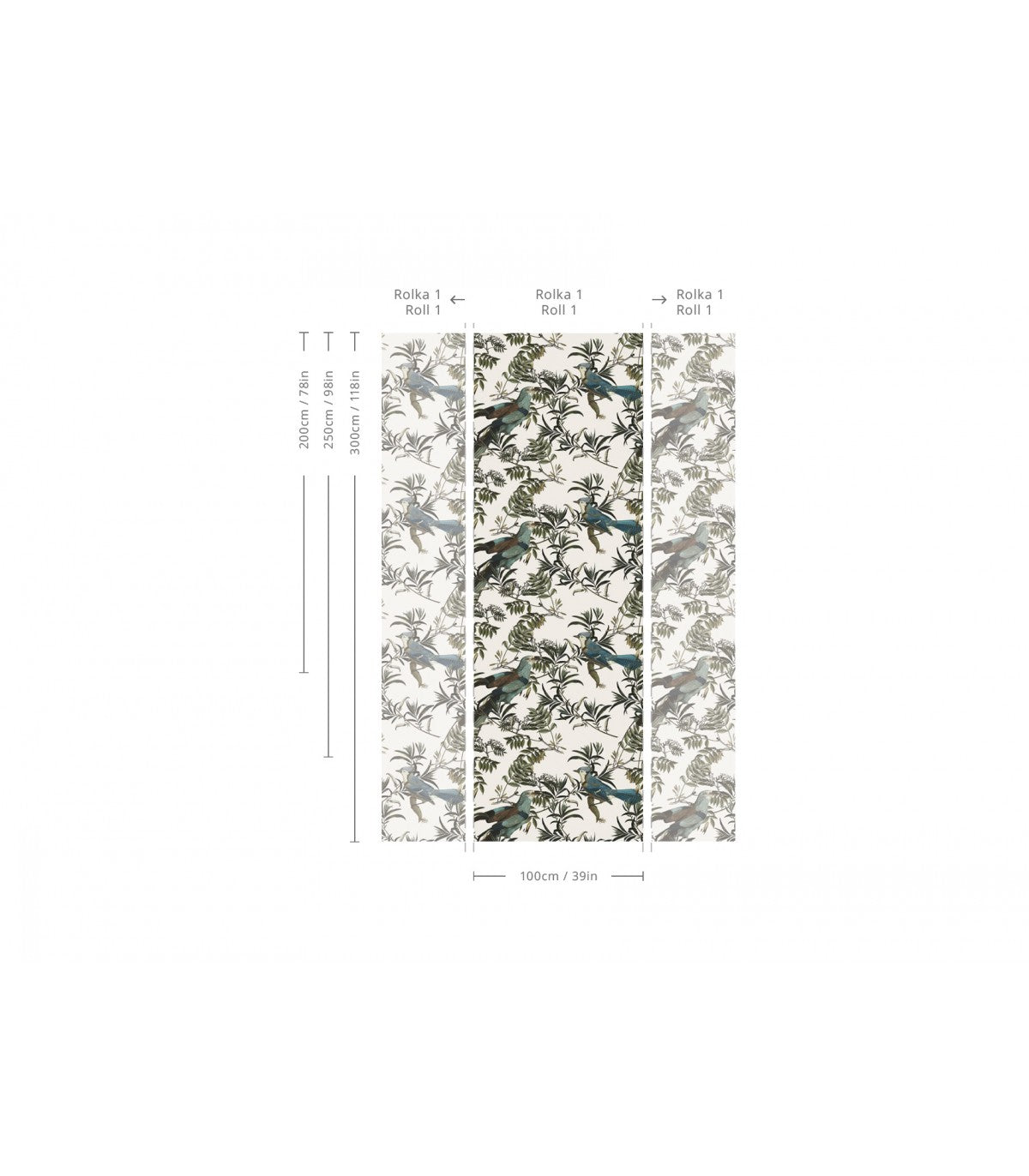 Birds in Garden Ecri Wallpaper