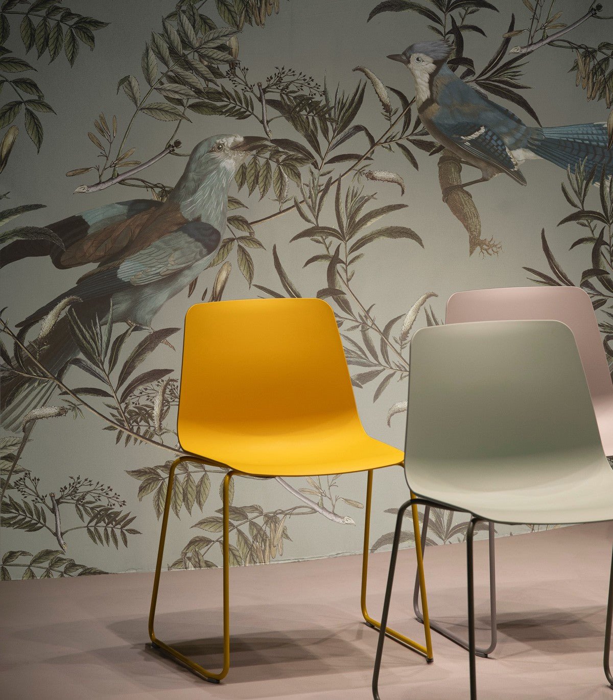 Tapeta Birds in Garden - Wallcolors®