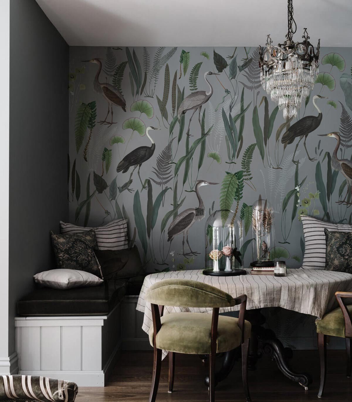 Tapeta Calm Heron Mint - Wallcolors®