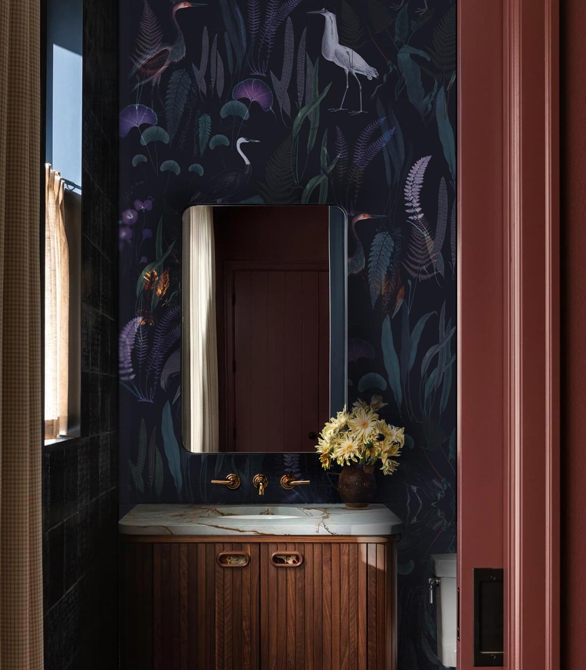 Tapeta Calm Heron Purple - Wallcolors®