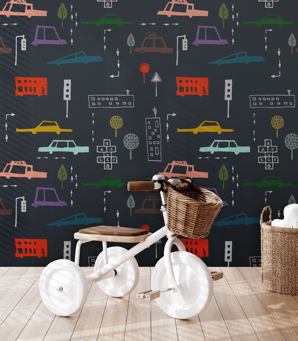Tapeta Cars Navy Blue - Wallcolors®
