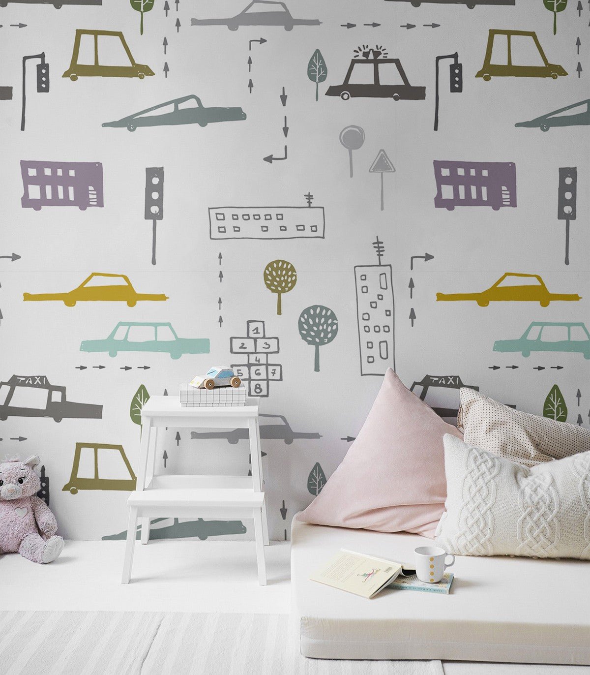 Tapeta Cars White - Wallcolors®