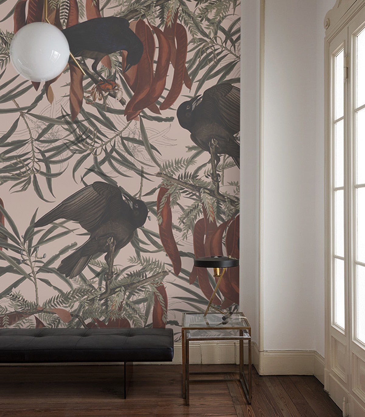 Tapeta Crows Pink - Wallcolors®