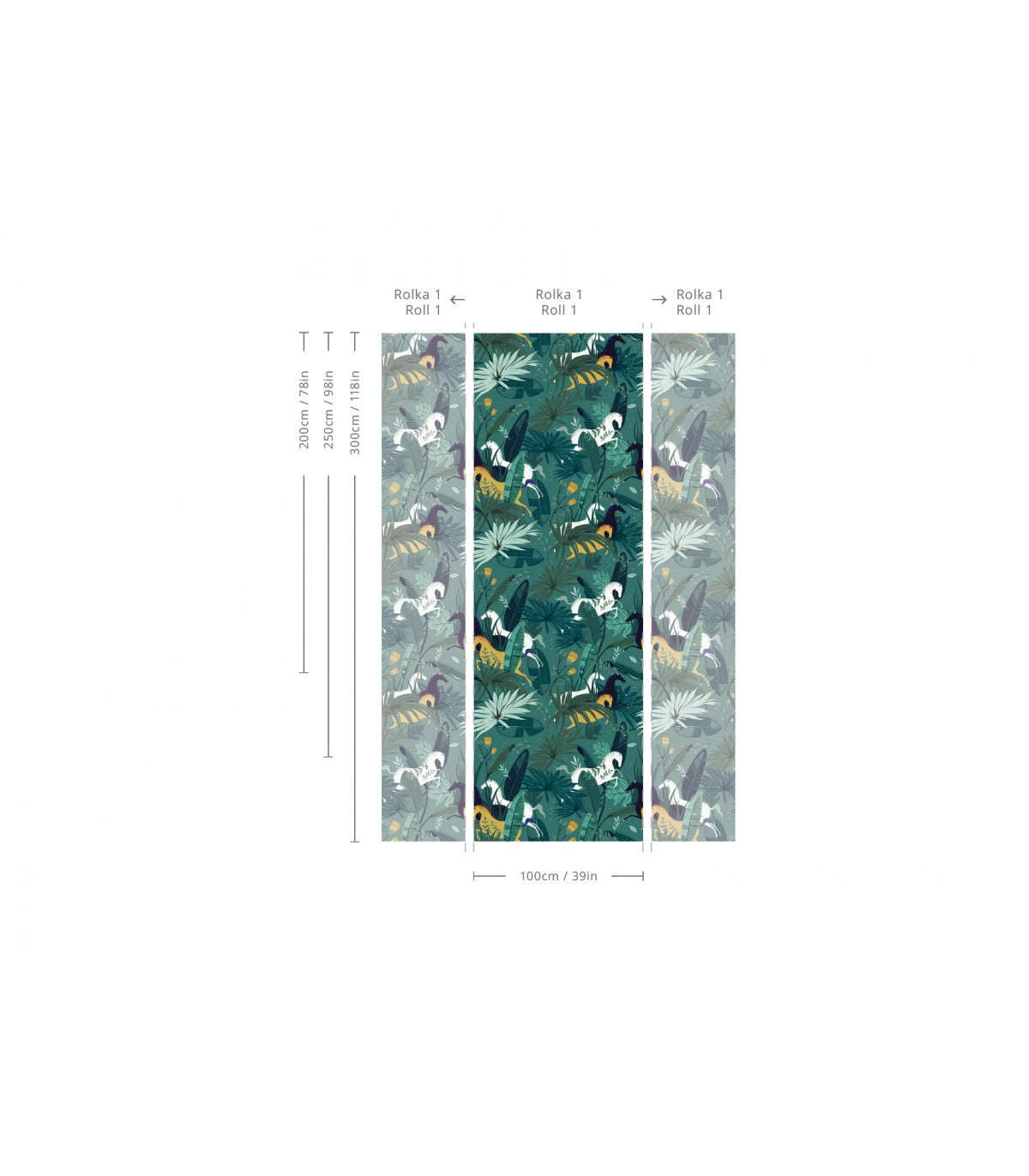 Dream Horses Turquoise Wallpaper