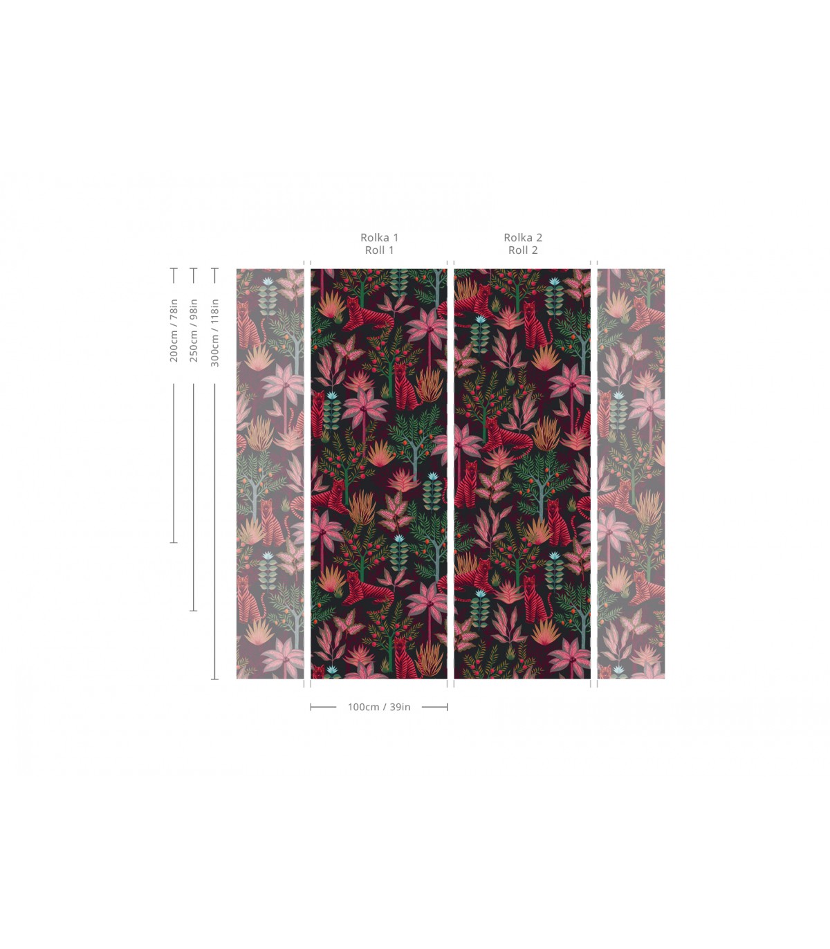 Gold Tigers Black Wallpaper