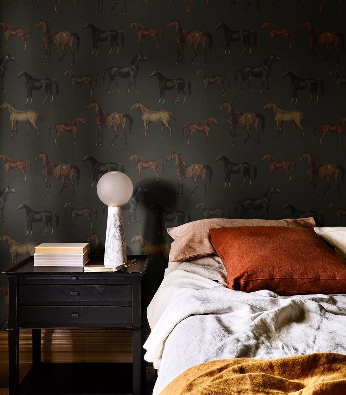 Tapeta Horses Olive - Wallcolors®