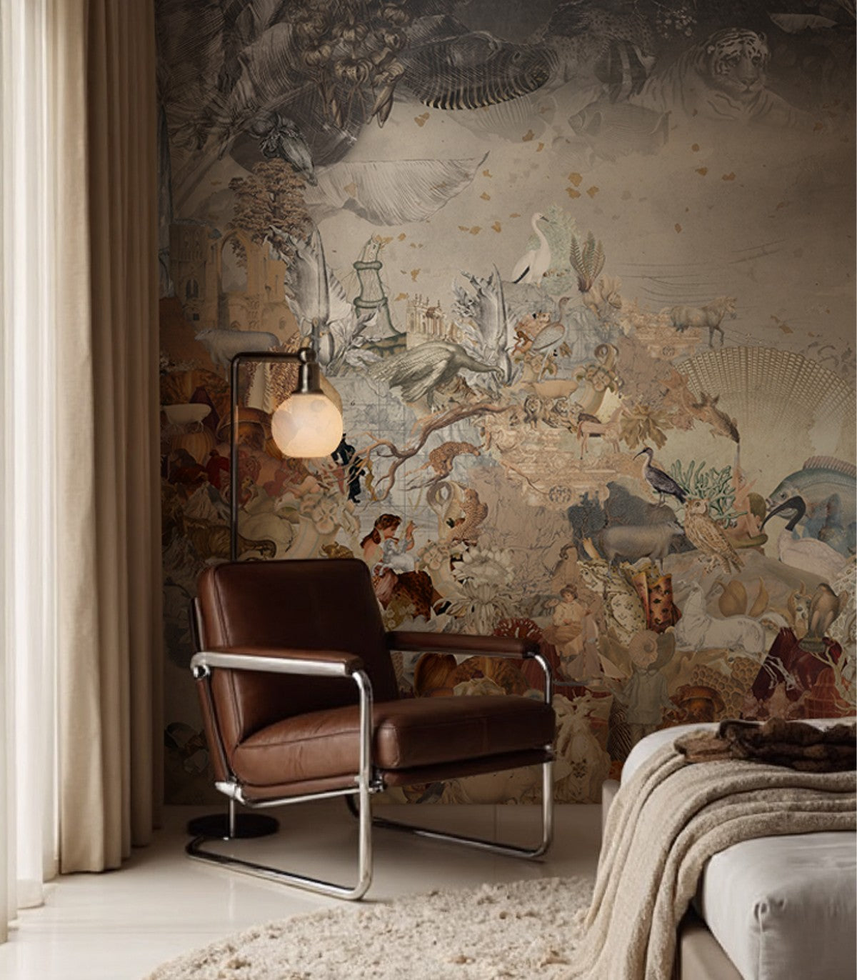 Kingdom of All Creatures Sepia Wallpaper