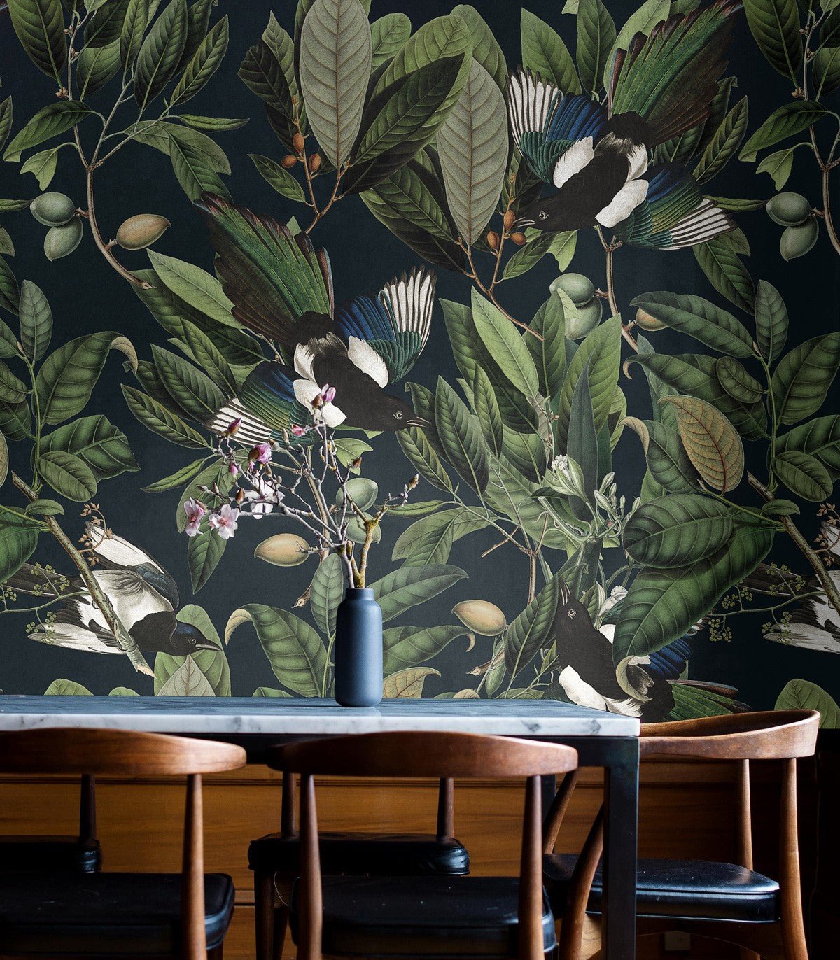 Tapeta Magpie Black - Wallcolors®