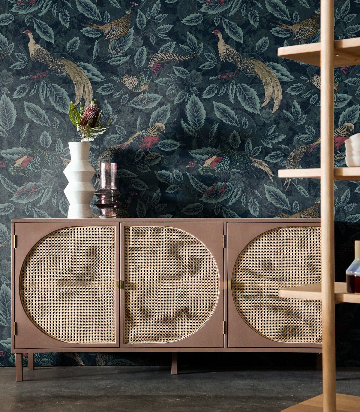 Tapeta Painted Pheasants - Wallcolors®