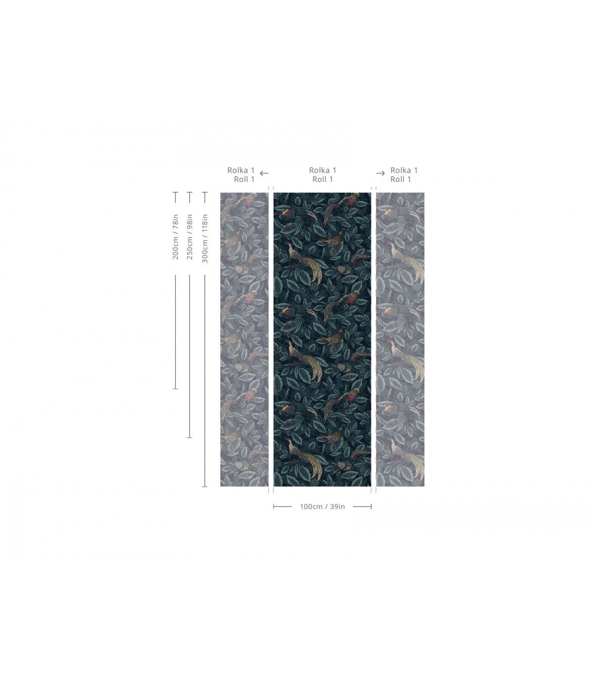 Tapeta Painted Pheasants - Wallcolors®