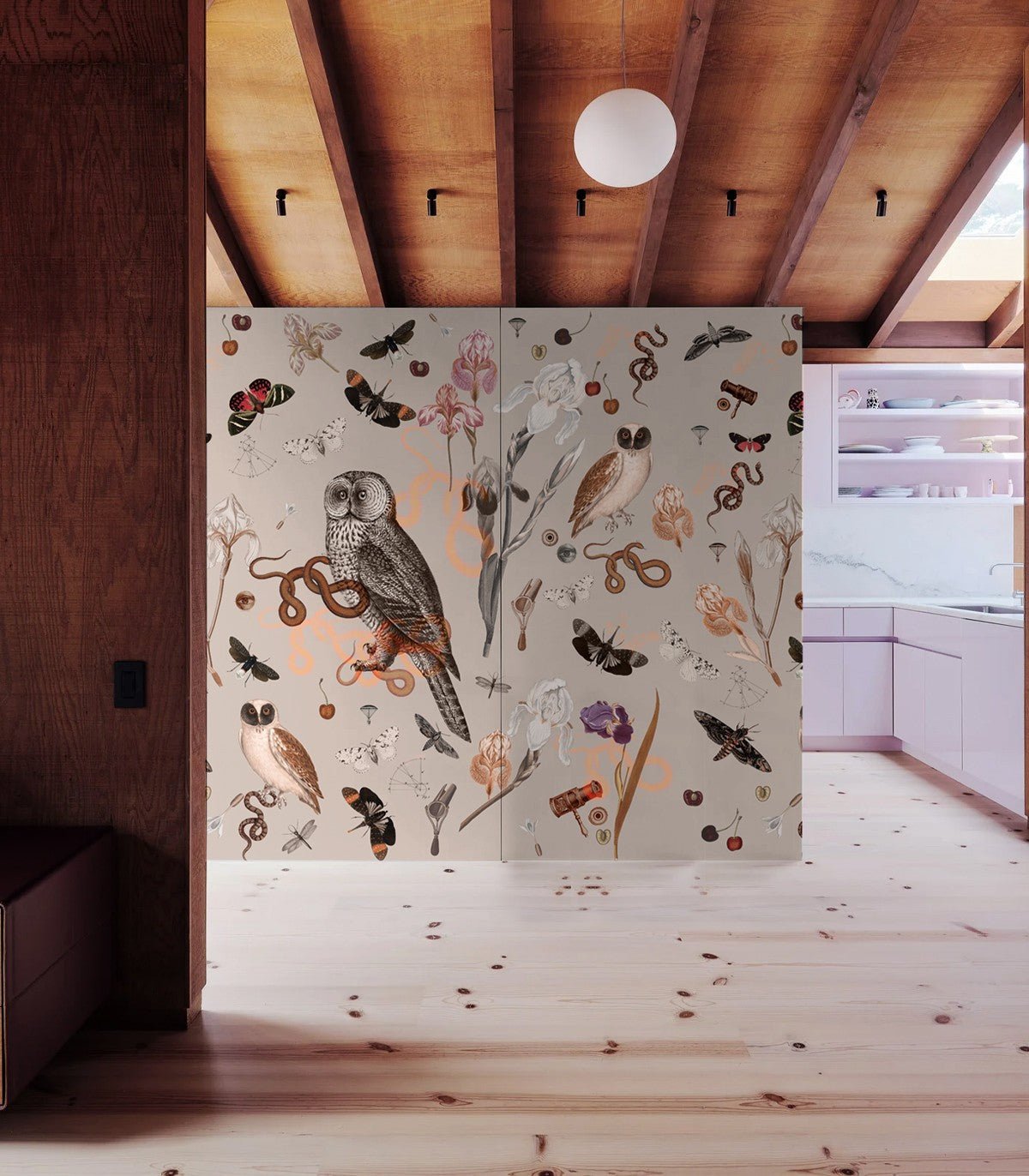 Tapeta Pink Owls - Wallcolors®