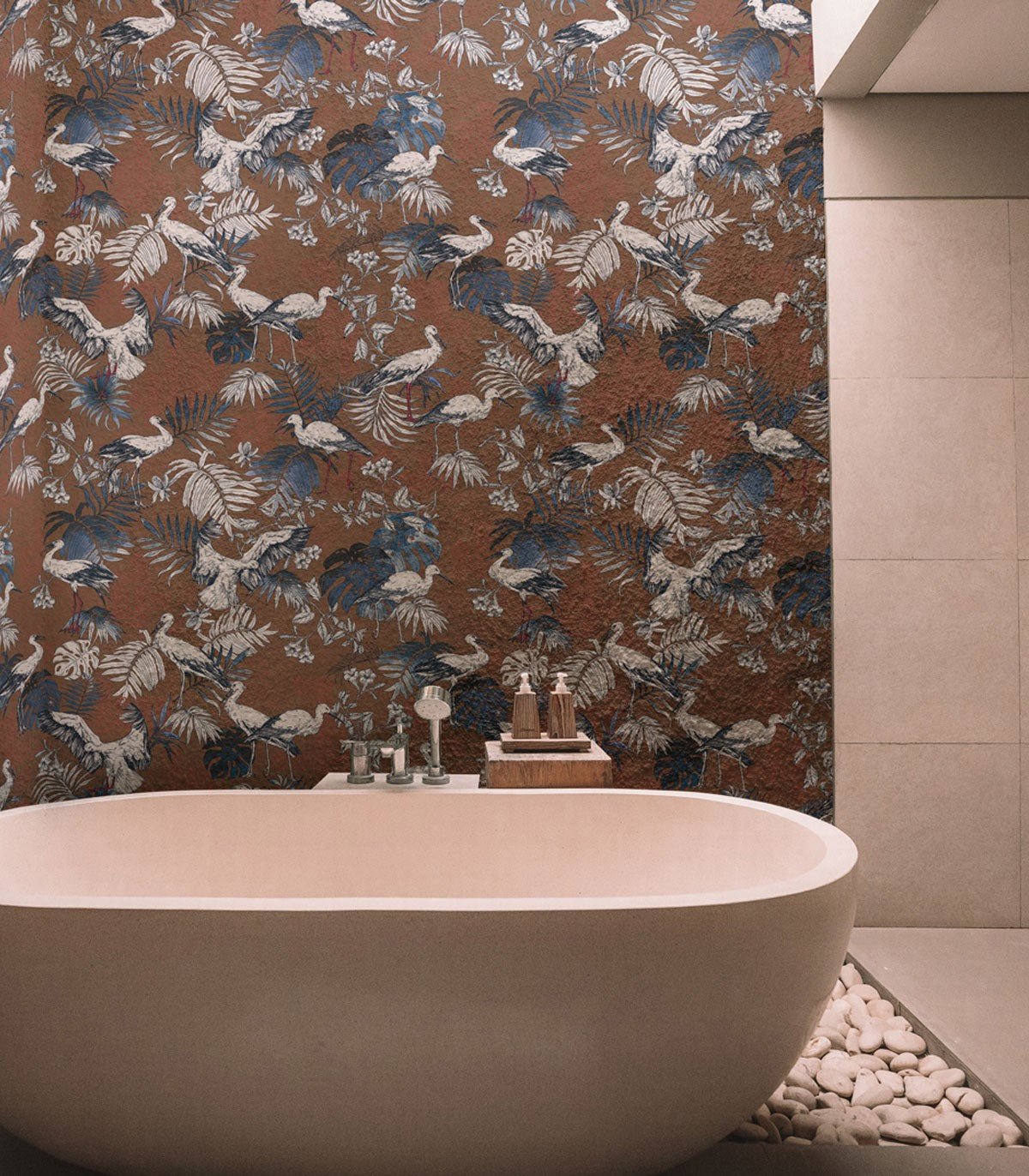 Tapeta Storks Red - Wallcolors®