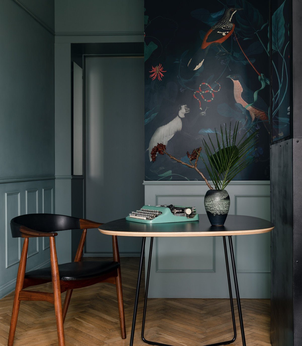 Tapeta Teal Blue Garden - Wallcolors®