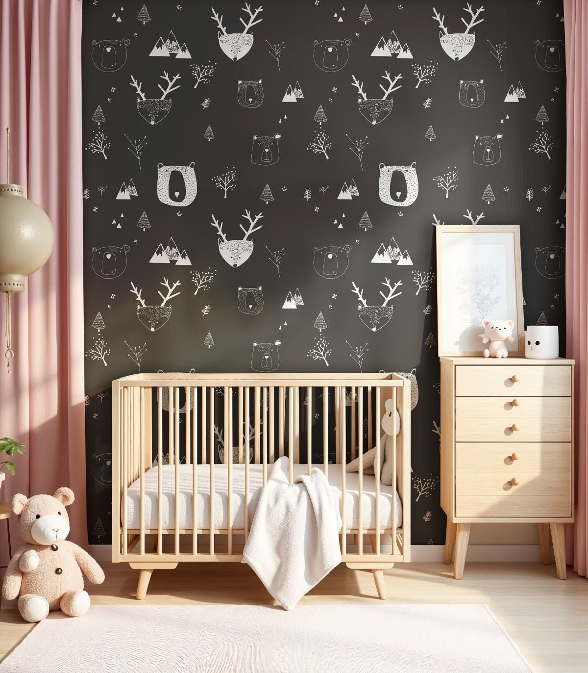 Tapeta Teddy Bears Black - Wallcolors®