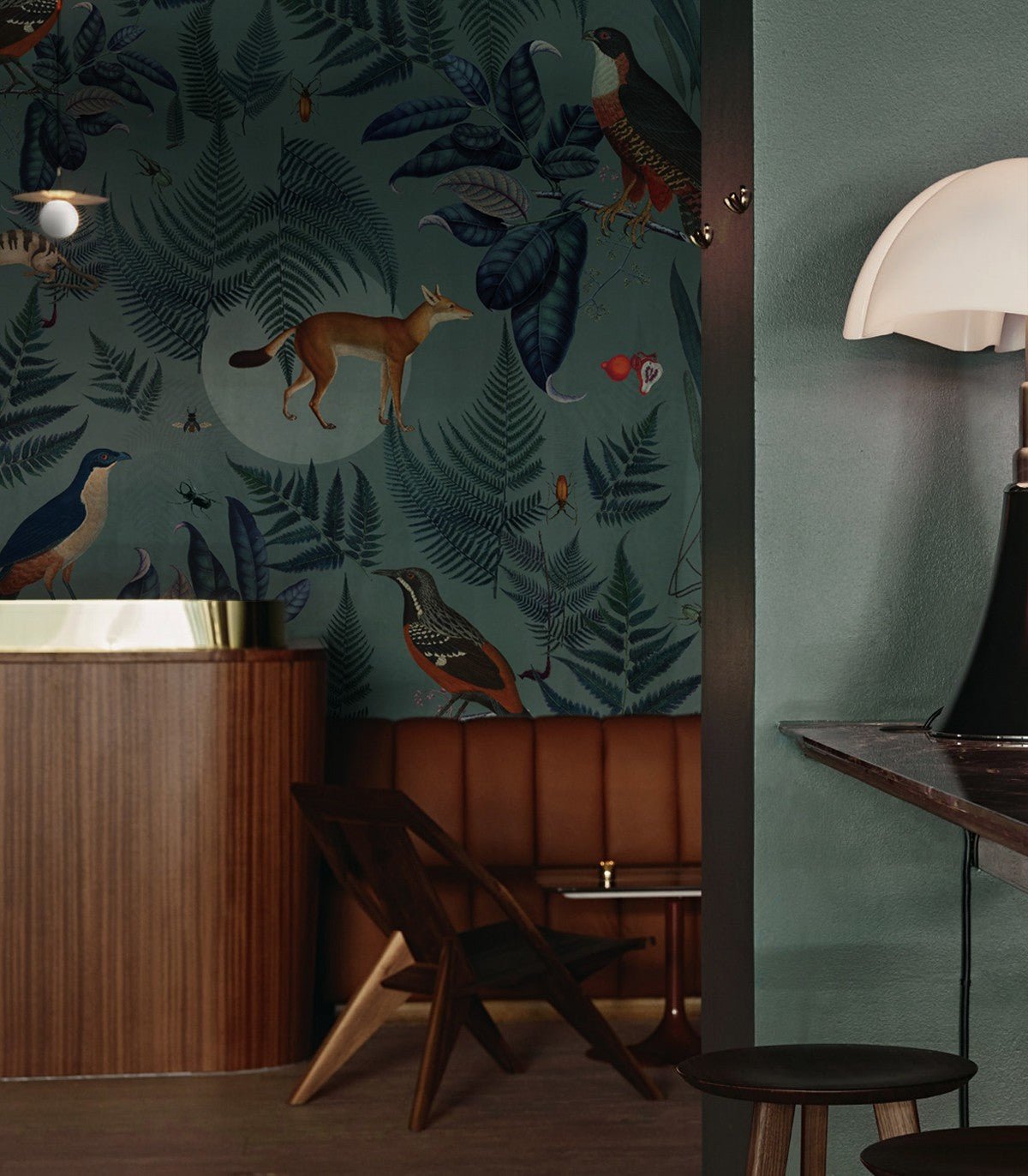 Tapeta Turquoise Fern - Wallcolors®