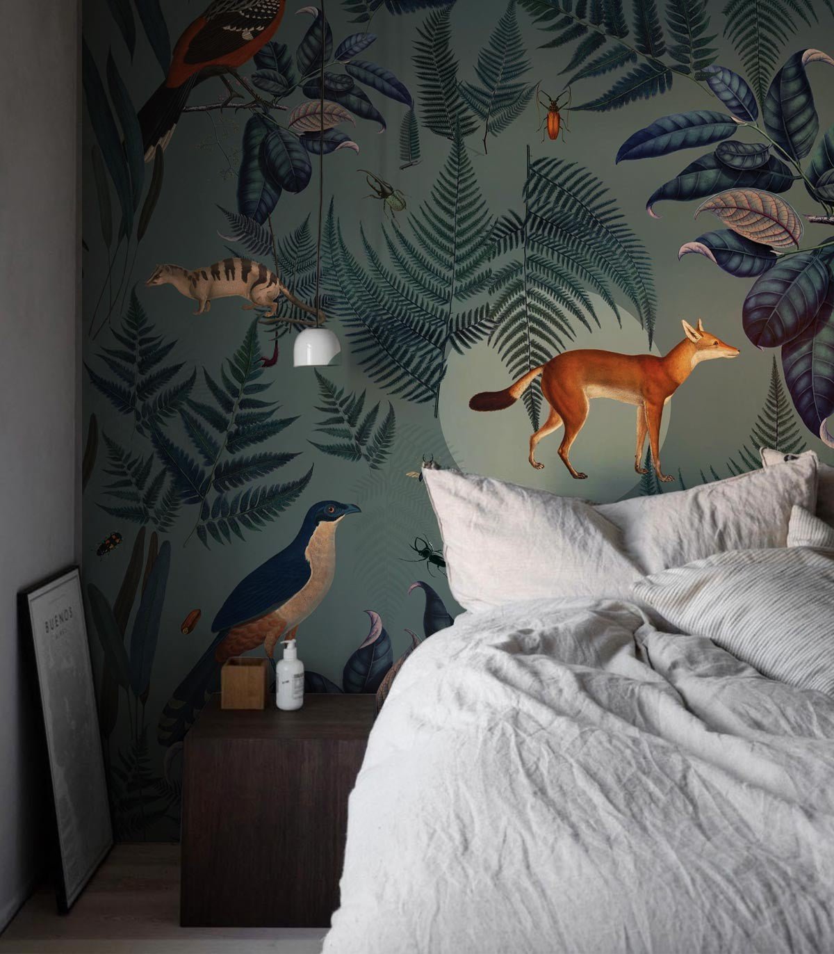 Tapeta Turquoise Fern - Wallcolors®