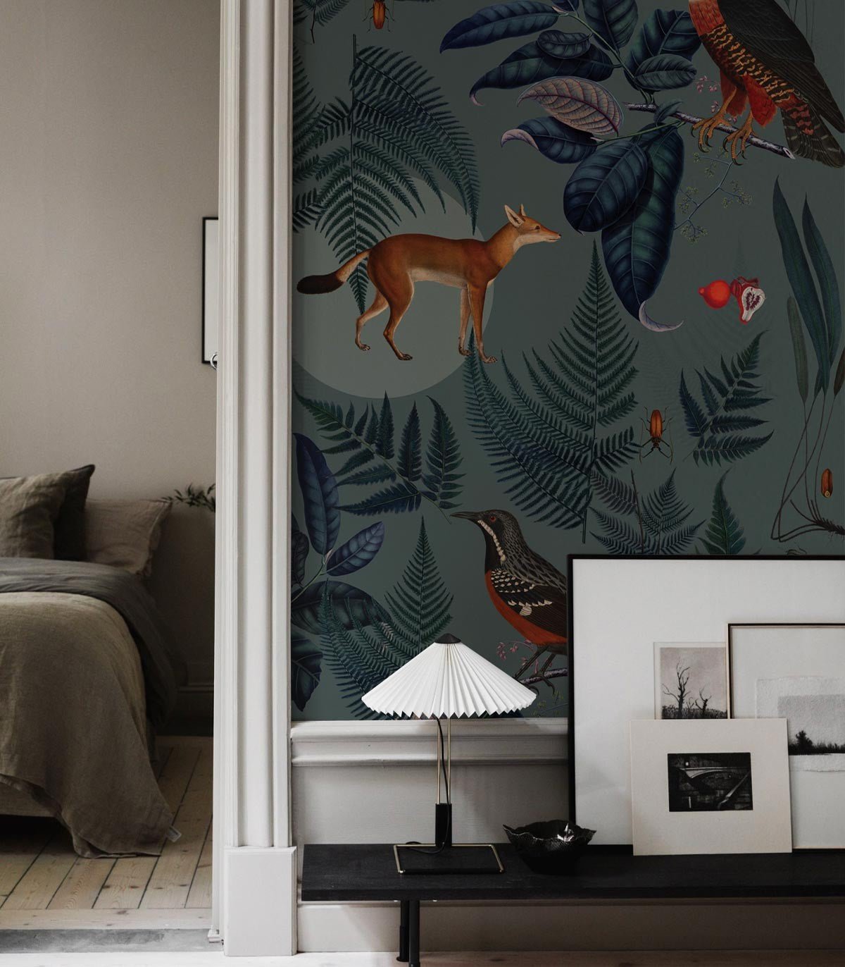 Tapeta Turquoise Fern - Wallcolors®