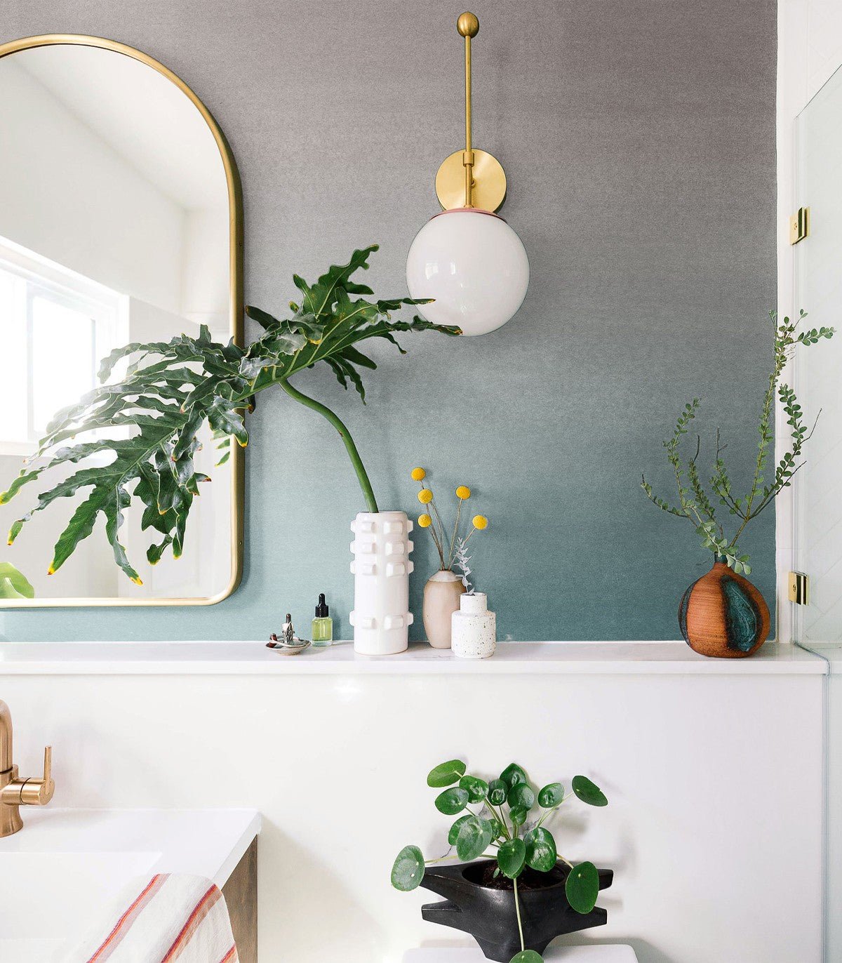 Tapeta Turquoise Fogg - Wallcolors®