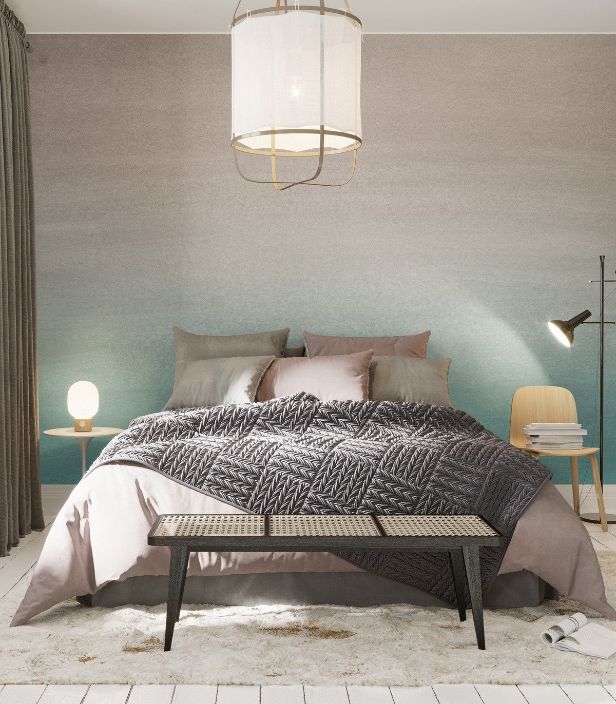 Turquoise Fogg Wallpaper