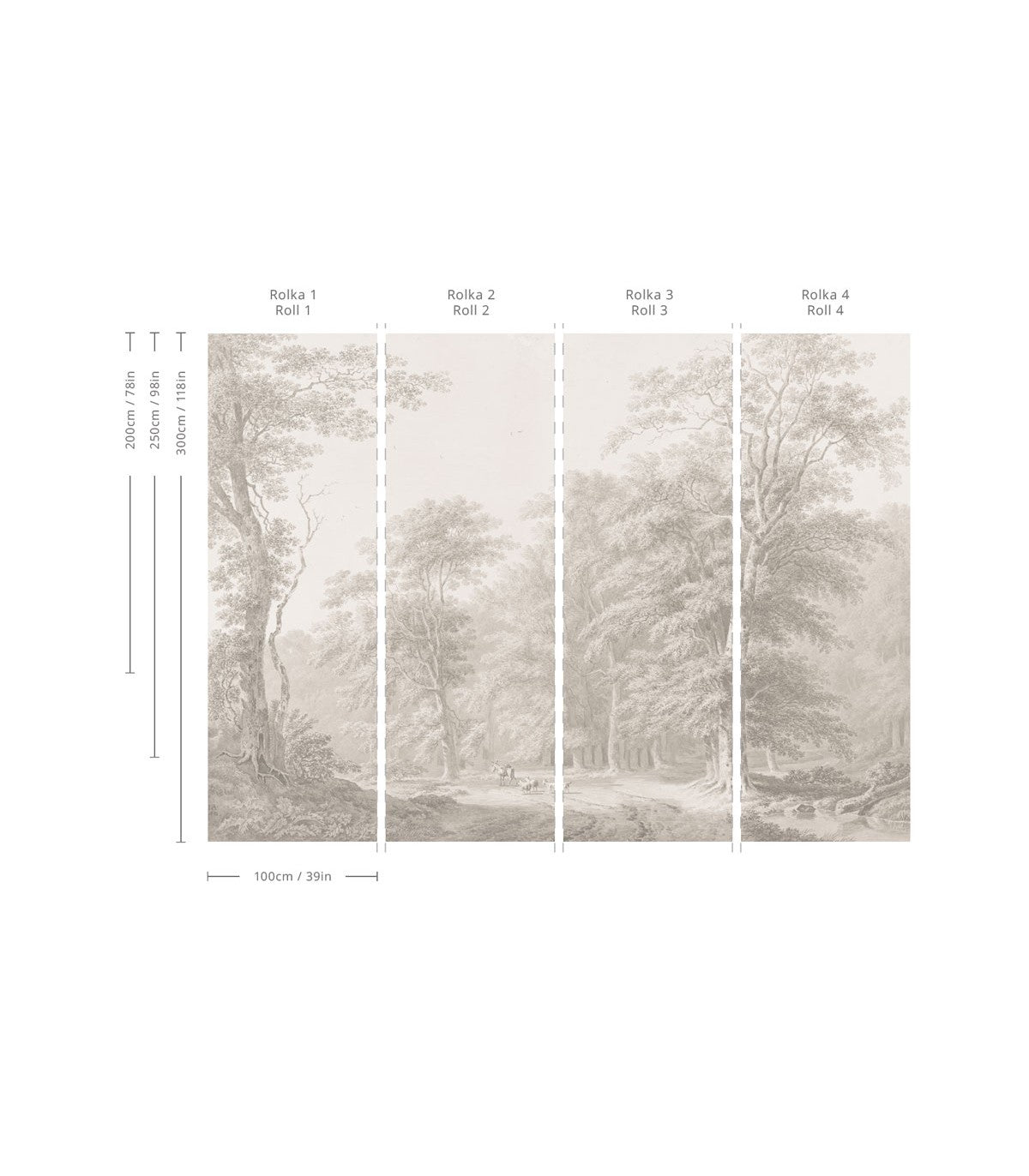 Tapeta Watercolor Grove Beige