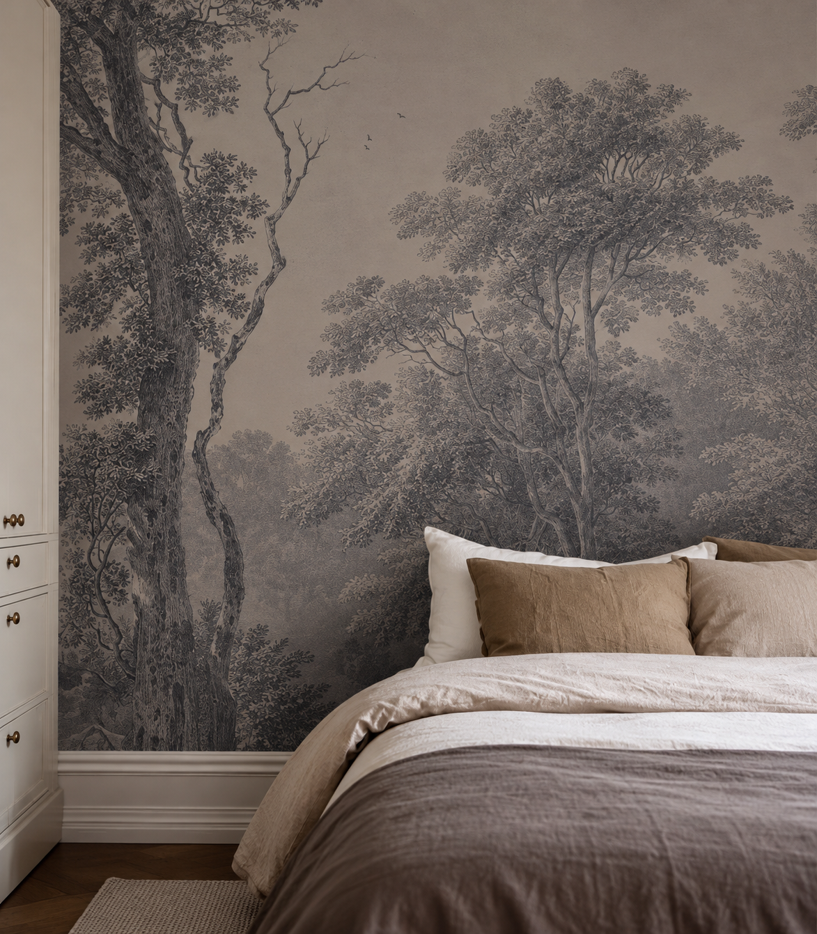 Tapeta Watercolor Grove Blue
