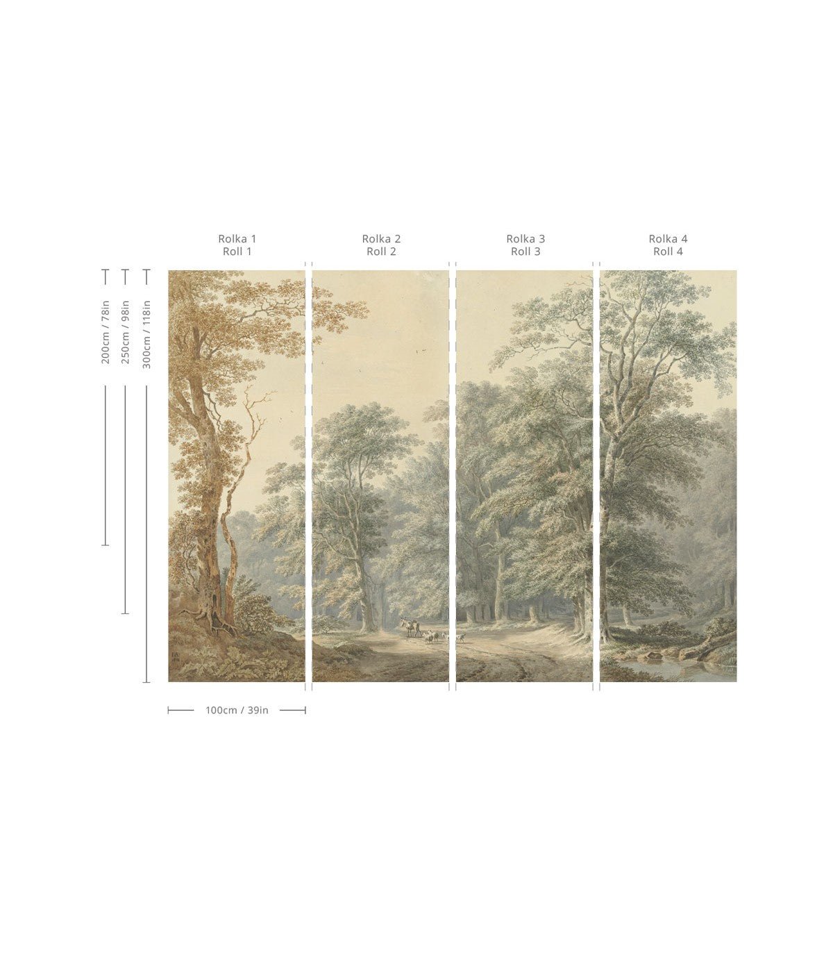 Tapeta Watercolor Grove - Wallcolors®